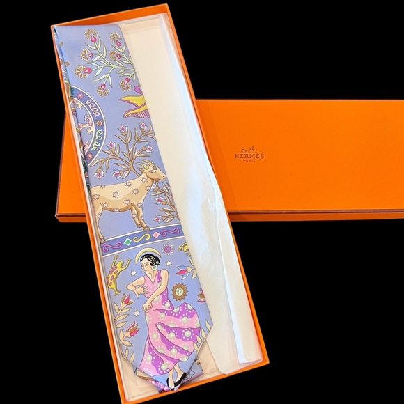 Hermès Purple and Pink Silk Tie - Picture 1 of 8